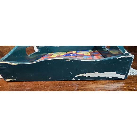 J. Brinley Art Tile in a Wooden Serving Tray Moose Scene (read) - Picture 10 of 12